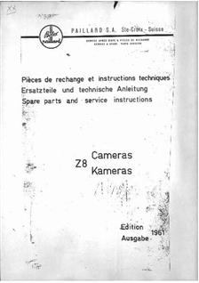 Bolex P 4 manual. Camera Instructions.